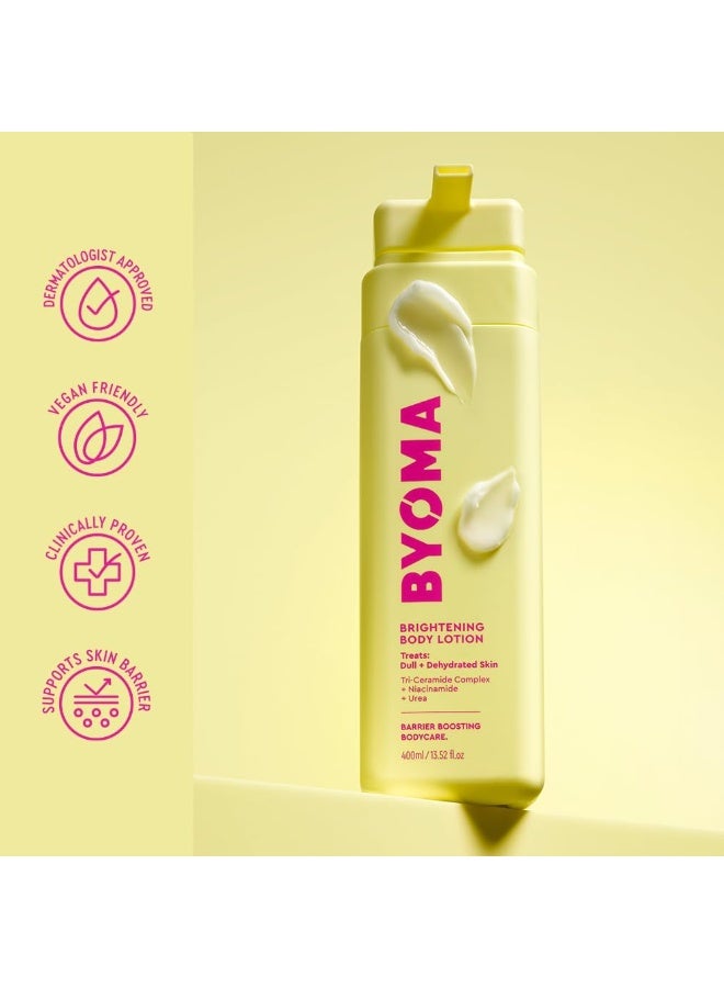 BYOMA Brightening Body Lotion (400ml) For Dull, Dehydrated Skin - Creamy Body Lotion with Niacinamide and Urea - Brightens and Evens Skin Tone - Image 5